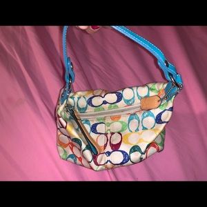 coach scribble shoulder bag